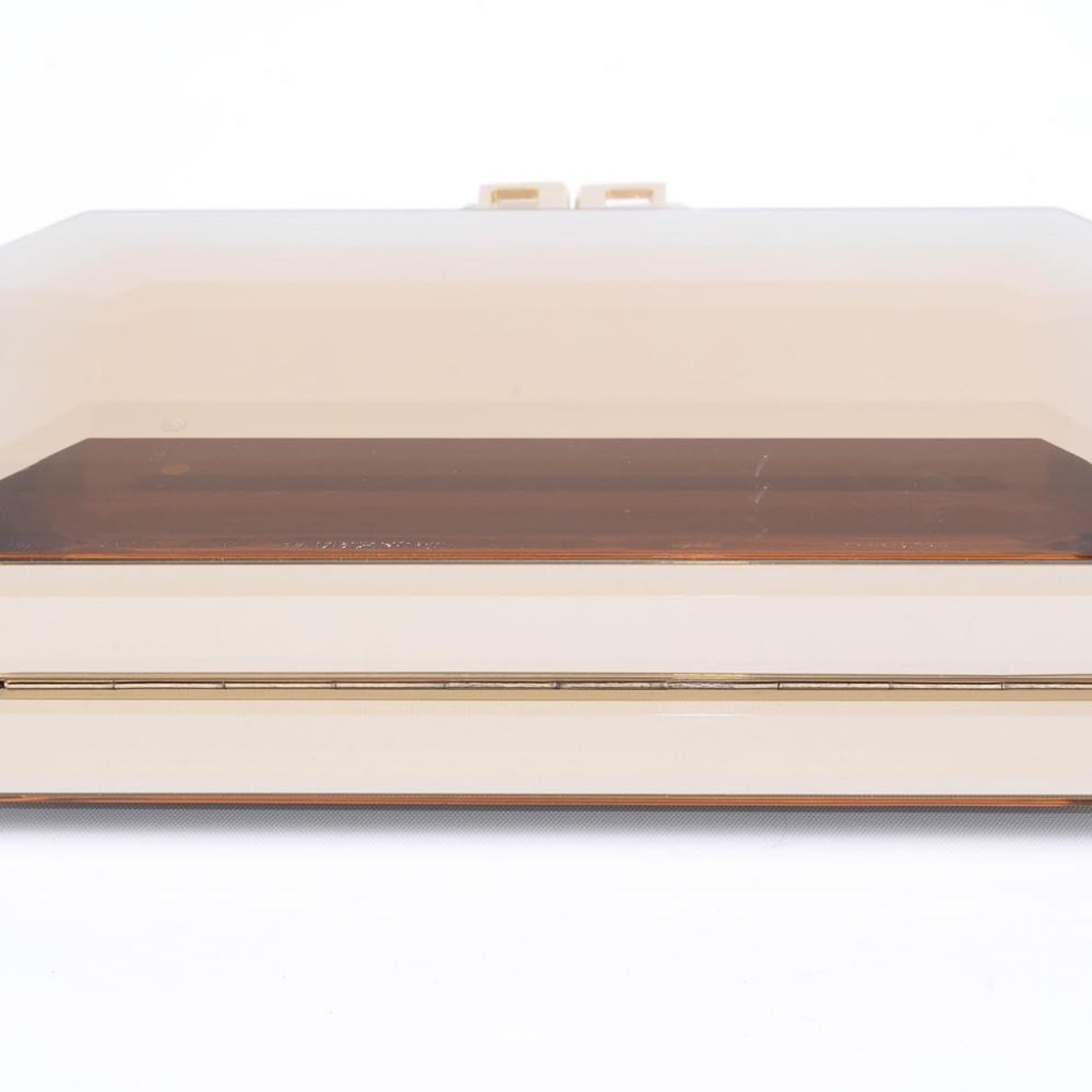 auth JUDITH LEIBER Champagne ACRYLIC RESIN BOX CLUTCH -- Gorgeous!!! Red Carpet - Picture 8 of 14